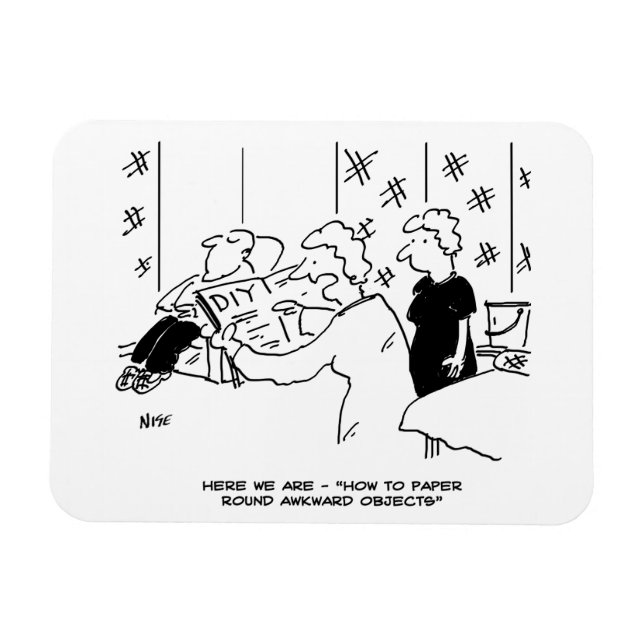 Tecknad för vallpapering och hemdekorering magnet (Horisontell)