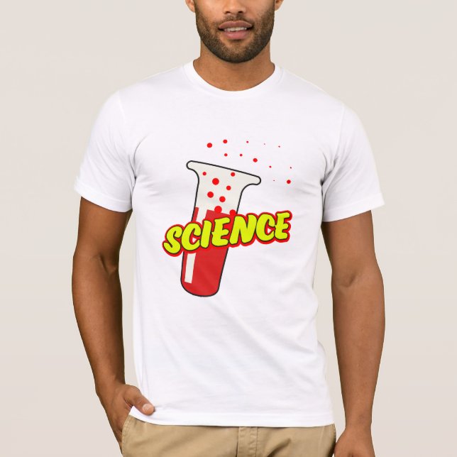 Tecknad för vetenskapsmask t shirt (Framsida)