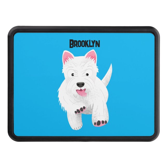 Tecknad för vinterhögland, vit väster dragkroksskydd (Framsidan)