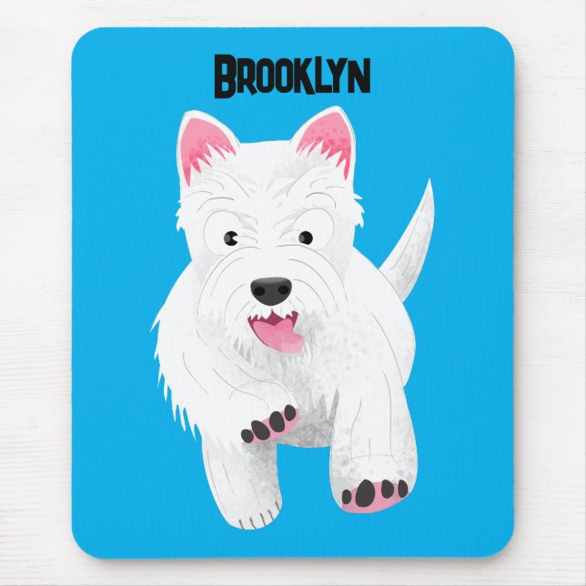 Tecknad för vinterhögland, vit väster musmatta (Framsidan)