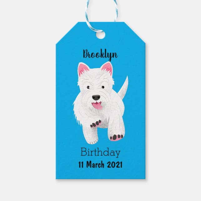 Tecknad för vinterhögland, vit väster presentetikett (Framsidan)