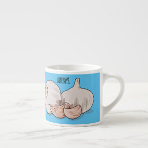 Tecknad för vitlök espressomugg