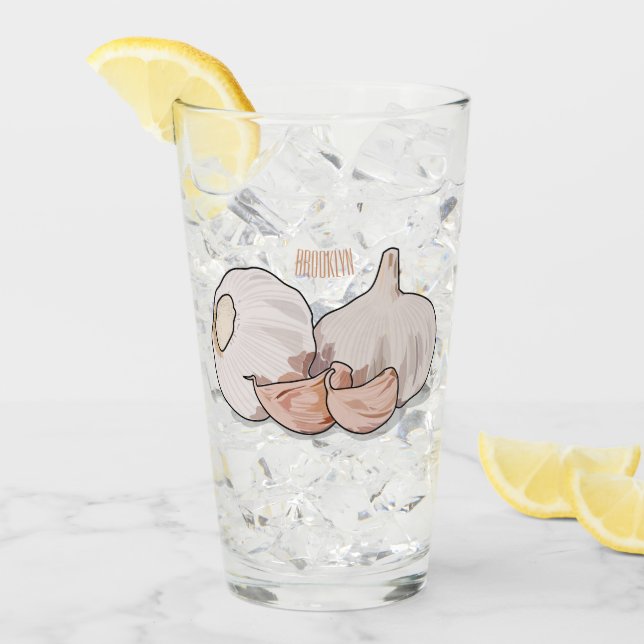 Tecknad för vitlök glaskopp (Framsida Ice)