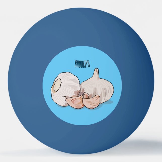 Tecknad för vitlök pingisboll (Framsidan)