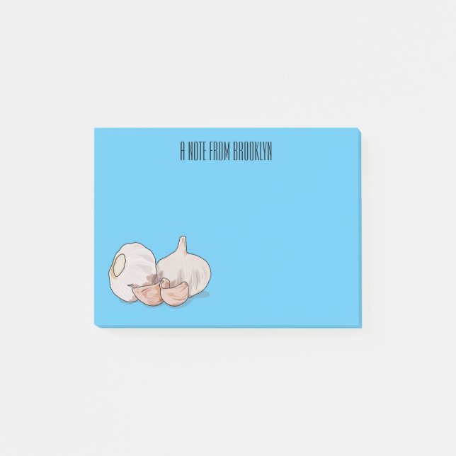 Tecknad för vitlök post-it block (Framsida)