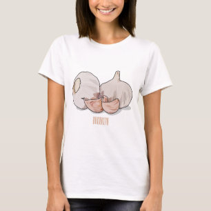 Tecknad för vitlök t shirt