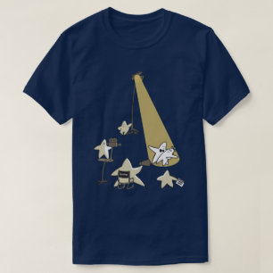Tecknad för vits för ord för skyttestjärnor t-shirt
