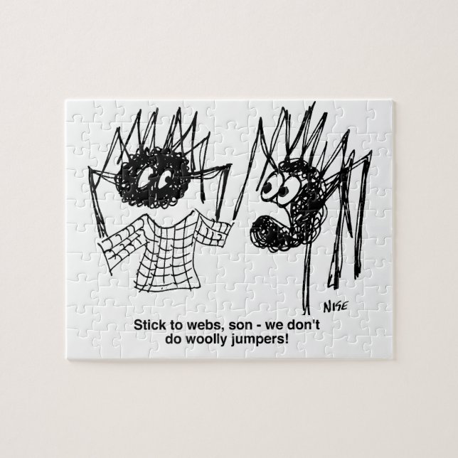 Tecknad för Webben av lackspindlar och spindlar Pussel (Horisontell)