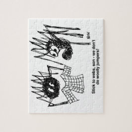 Tecknad för Webben av lackspindlar och spindlar Pussel