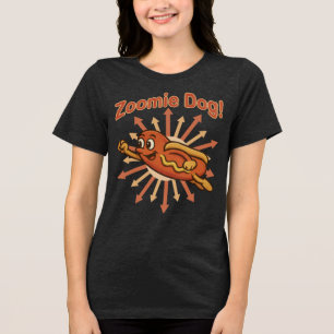 Tecknad för Zoomie Hund Flies Hett Hund - Roligt R T Shirt