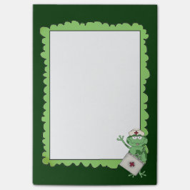 Tecknad Förgiftningsruta för sjuksköterska Post-it Block