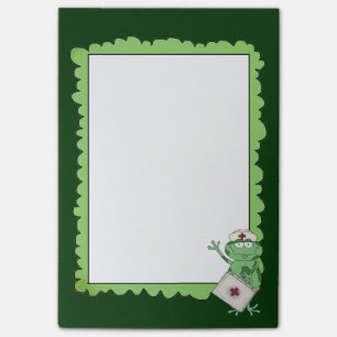 Tecknad Förgiftningsruta för sjuksköterska Post-it Block