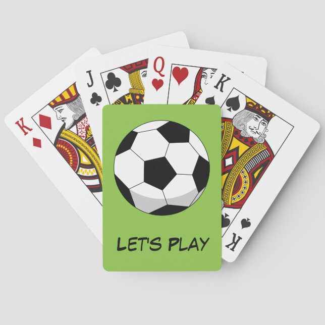 Tecknad fotboll | Lägg till din text Casinokort (Baksidan)