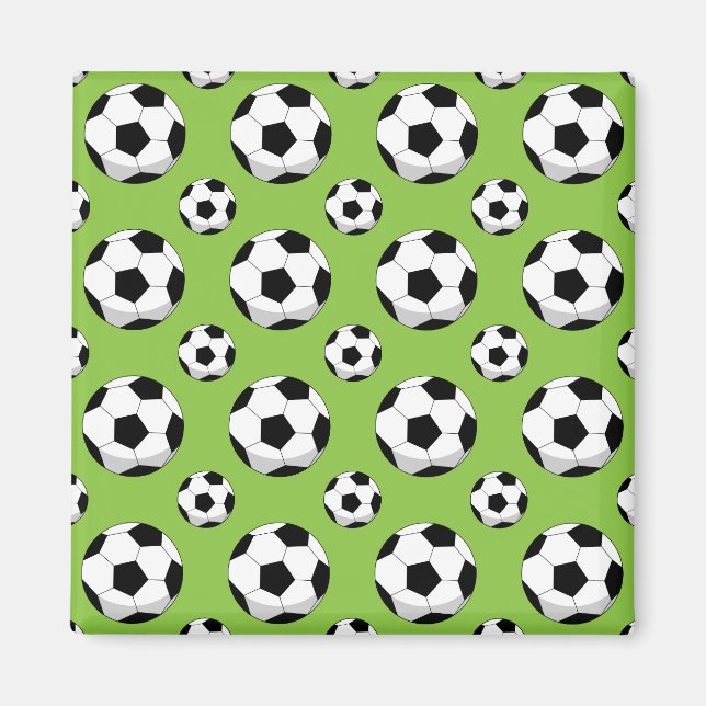 Tecknad Fotboll Mönster Magnet (Framsidan)