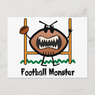 Tecknad Fotbollsmonster för Clip Art Arg Mad Vykort