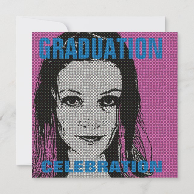 Tecknad Fotoinfogning 1 Studentfestens inbjudan (Framsida)