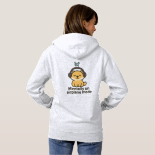Tecknad Fox-fästpunkt Mentalt i flygplansläge T Shirt