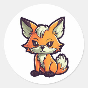 TECKNAD FOX RUNT KLISTERMÄRKE