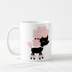 Tecknad fransk pudel kaffemugg