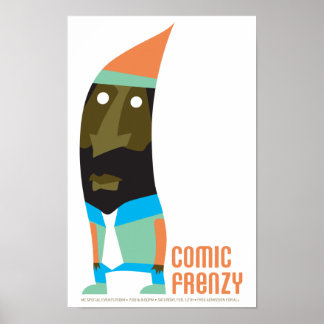Tecknad Frenzy Gnome Poster