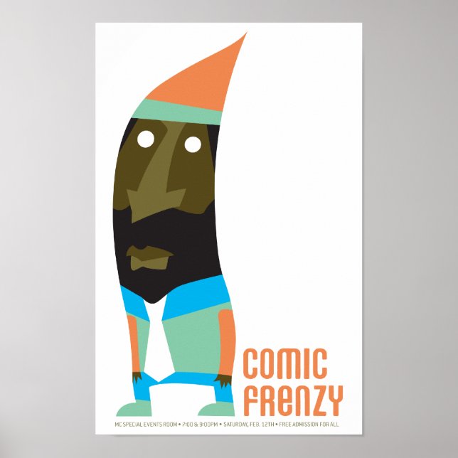 Tecknad Frenzy Gnome Poster (Framsidan)