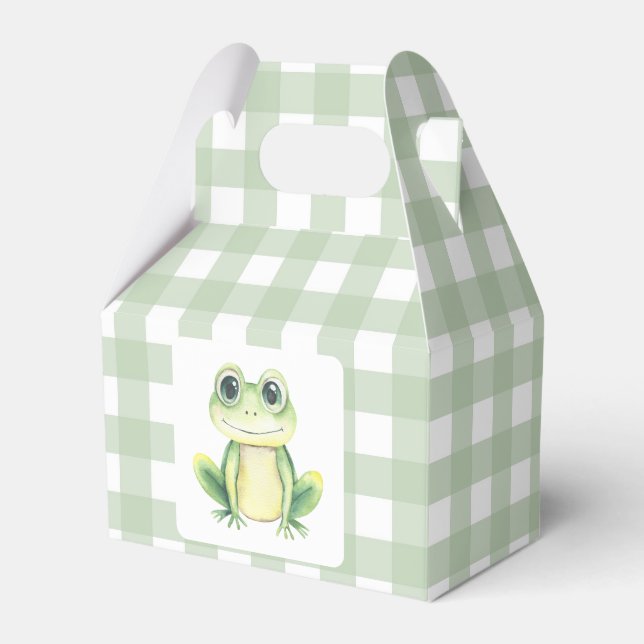 Tecknad Frog Baby Shower Presentaskar (Framsidan Sidan)