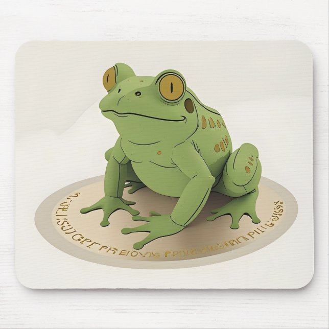 Tecknad Frog Mouse Pad Musmatta (Framsidan)