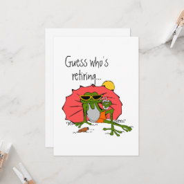 Tecknad Frog vid Beach Pension Party Inbjudningar