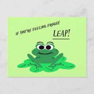 Tecknad Frog vykort