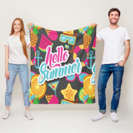 Tecknad Fruits Fleece Blanket