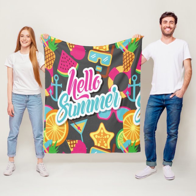 Tecknad Fruits Fleece Blanket (På plats)