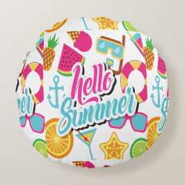 Tecknad Frukt Rund Kudde