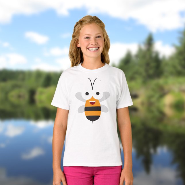 Tecknad Funny Cute honey Bee T Shirt (Skapare uppladdad)