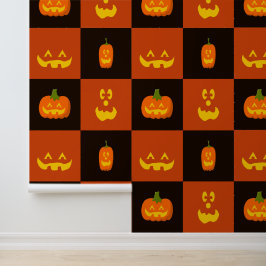 Tecknad Funny Pumpkin Ansikte Halloween Mönster