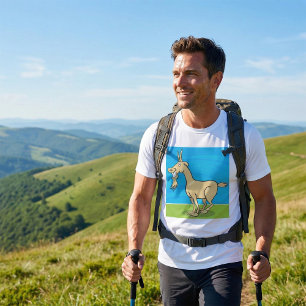 Tecknad gårdsdjur get som ler t shirt
