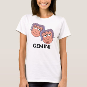Tecknad Gemini Twillingars T-Shirt
