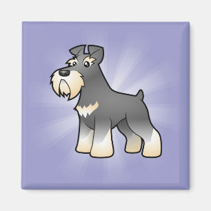 Tecknad Giant/Standard/Miniature Schnauzer Magnet