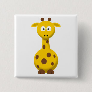 Tecknad giraff knapp