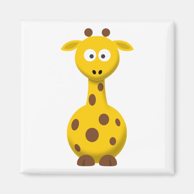 Tecknad giraff magnet (Framsidan)