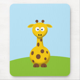 Tecknad giraff musmatta