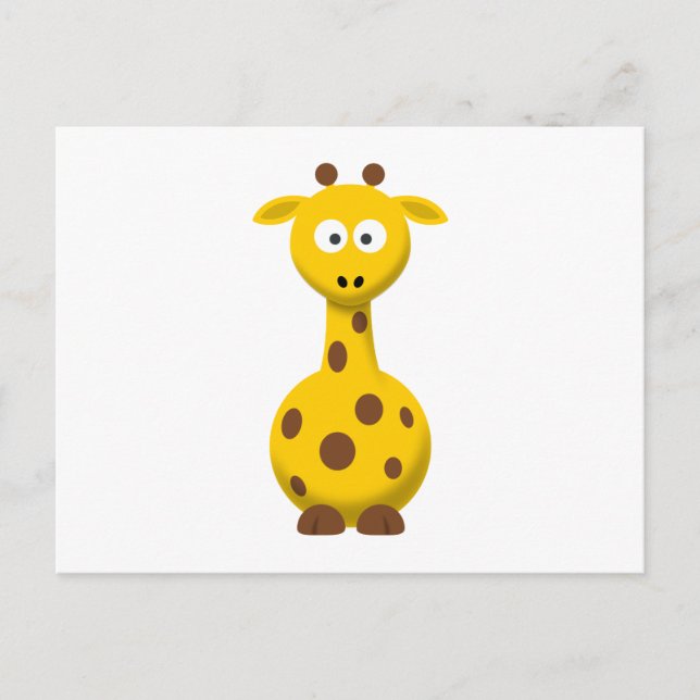 Tecknad giraff vykort (Framsida)