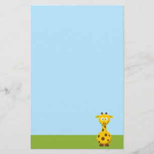 Tecknad Giraffe Brevpapper