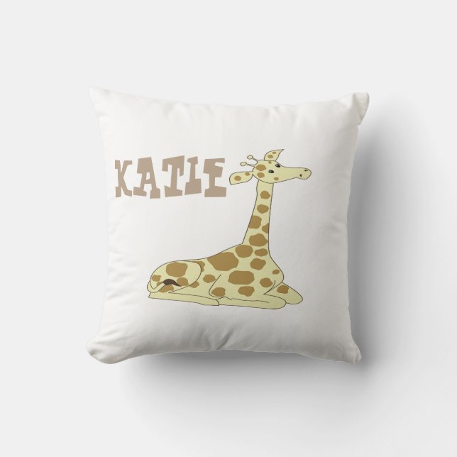 Tecknad Giraffe Kudde (Framsida)