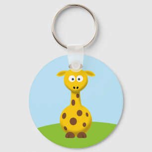 Tecknad Giraffe Nyckelring