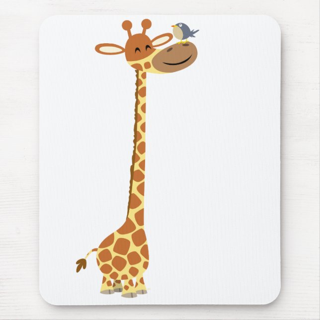 Tecknad Giraffe och Friend mousepad Musmatta (Framsidan)