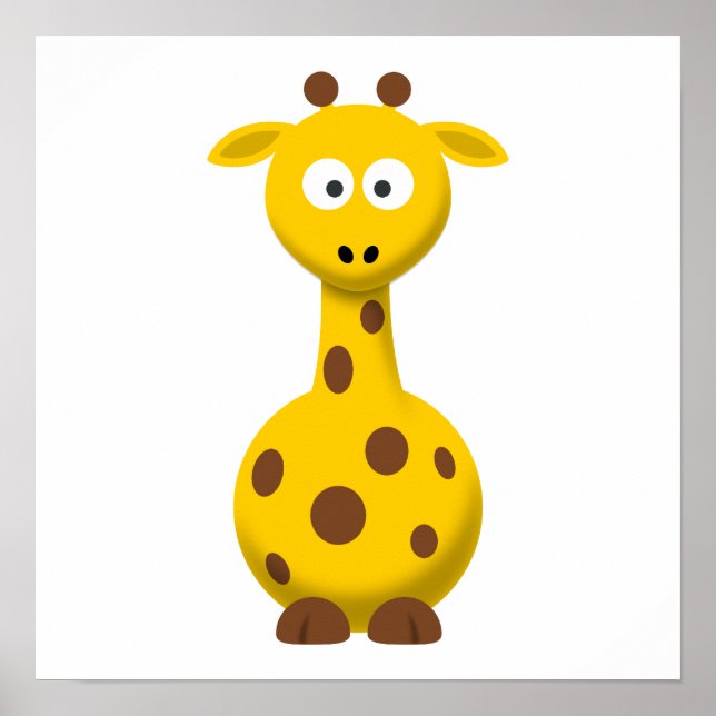 Tecknad Giraffe Poster (Framsidan)