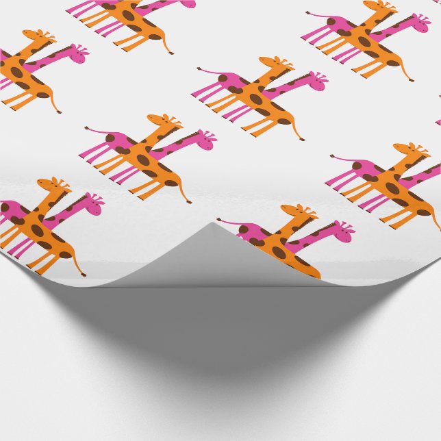 Tecknad Giraffe Presentpapper (Hörn)