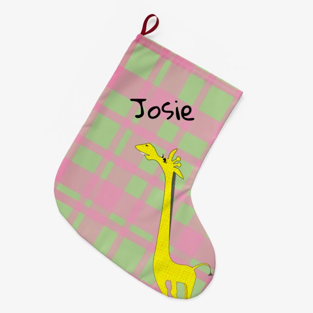 Tecknad Giraffe Stor Julstrumpa (Framsidan (Hängande))