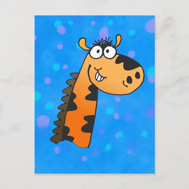 Tecknad Giraffe Vykort (Framsida)