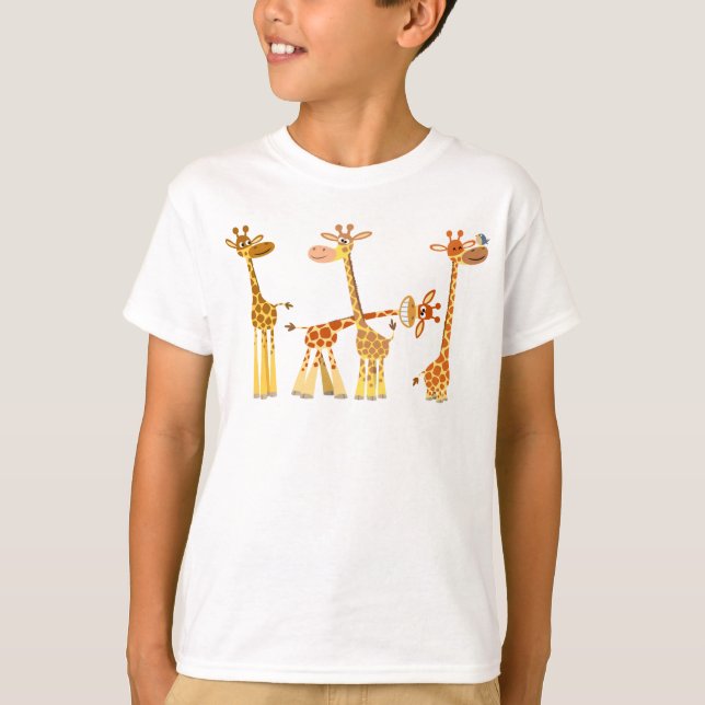Tecknad Giraffes: Herd children T-shirt (Framsida)